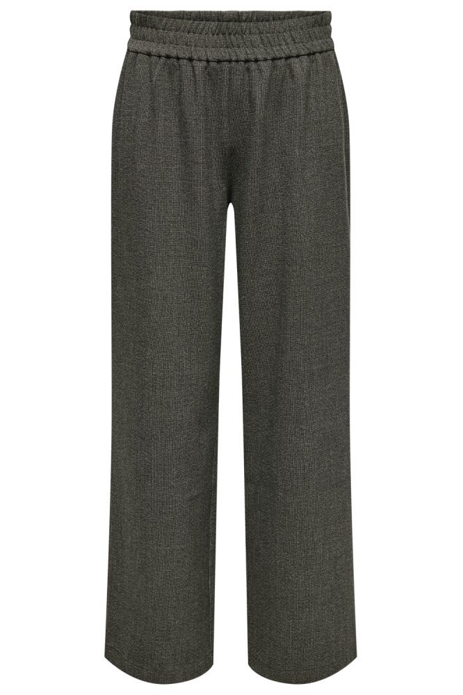ONLDELL MW WIDE PULL-UP PANT TLR NO 15348522 Black/W. WHITE PEPPER